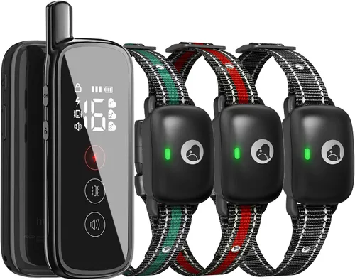 Vista 10 de Collar de choque para perro, collar de entrenamiento para perros con control remoto, recargable Dog Electronic Shock Collar With Remote for Small