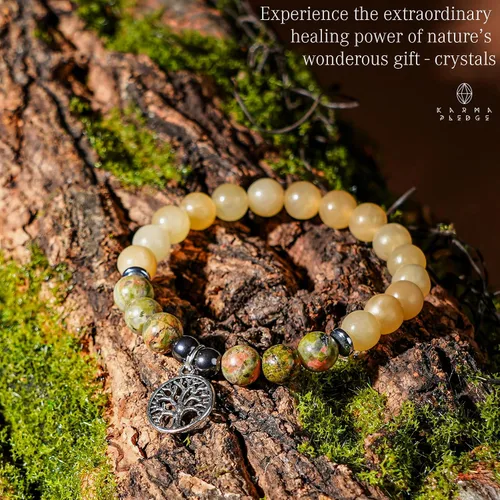 Vista 5 de Pulseras de cristal para mujeres y hombres, regalos de cumpleaños, hechas a mano de 0.236 in con cuentas de piedra para equilibrio de chakras
