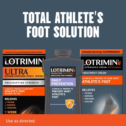 Vista 6 de Lotrimin AF - Polvo antifúngico para pies de atleta, tratamiento al 2% de nitrato de miconazol, tratamiento antifúngico eficaz clínicamente probado