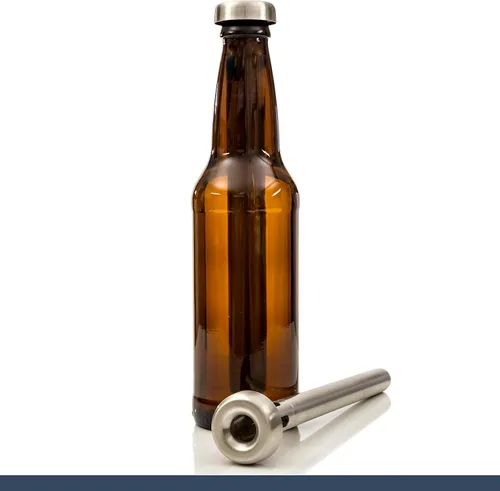 Vista 2 de Enfriadores de cerveza para casa de cerveza, en caja de regalo, incluye 2 palos de acero inoxidable, fabricados con tecnología de refrigeración muy
