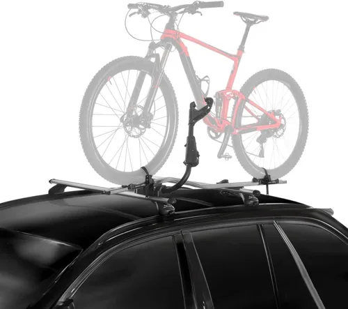 Vista 11 de OMAC Soporte para bicicleta de montaje en techo para coche, portador de bicicleta, universal, con cerradura negra