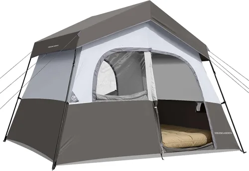 Vista 8 de HIKERGARDEN - Tienda de campaña para 6 a 8 personas, tienda de campaña familiar portátil para campamento, tienda de campaña de tela resistente al