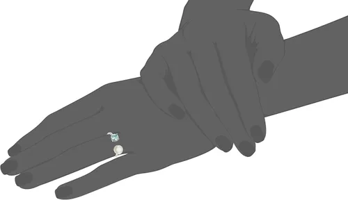 Vista 20 de Amazon Essentials Anillo de perlas de agua dulce con circonita cúbica de plata esterlina chapada en platino (anteriormente colección Amazon)