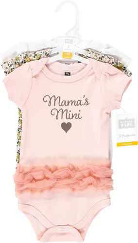 Vista 148 de Hudson Baby baby-girls Cotton Bodysuits 3-pack