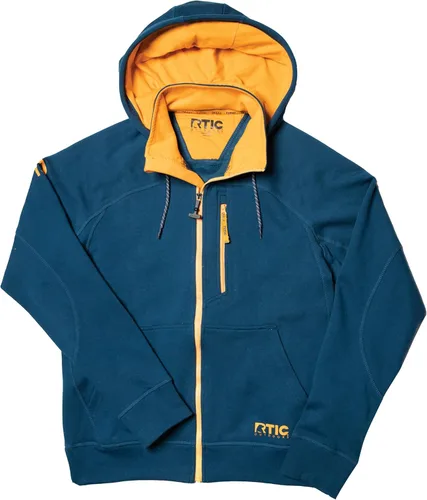 Vista 6 de RTIC Sudadera con capucha impermeable con cremallera para hombre, de manga larga, resistente al agua, para exteriores