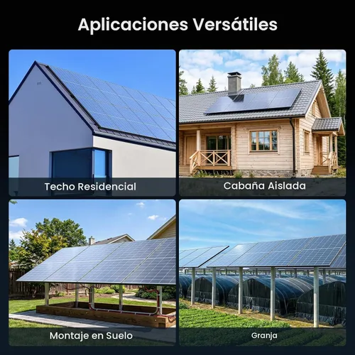 Vista 10 de Panel solar bifacial de 450 W, paquete de 2, células solares tipo N
