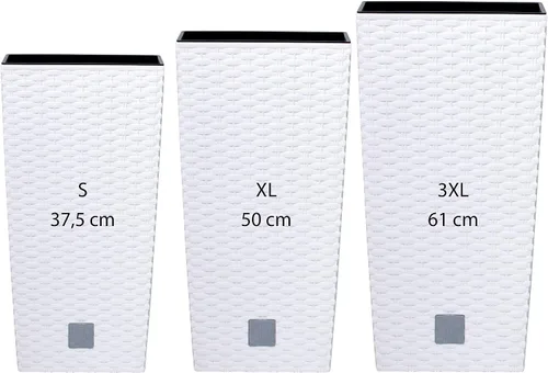 Vista 8 de WELLHOME - Juego de 3 macetas altas (11,4/26,6/49 litros), color antracita