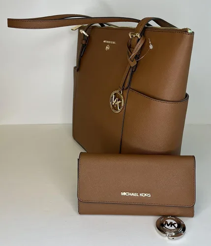 Vista 4 de MICHAEL Michael Kors Jet Set grande con cremallera superior y gancho para bolso a juego