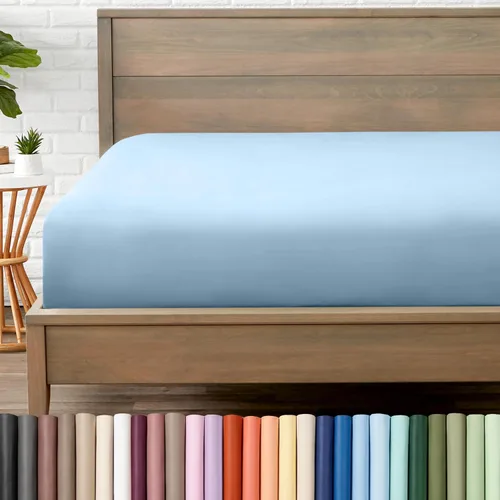 Vista 19 de Bare Home - Sábana bajera de microfibra 1800 muy suave y duradera, para colchones altos tamaño individual, color blanco Deep Pockets 6 to 15