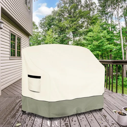 Vista 7 de Juego de sillas altas Adirondack para sillas de balcón de polietileno con bandeja de conexión, taburetes de patio, 100% impermeable, resistente Beige