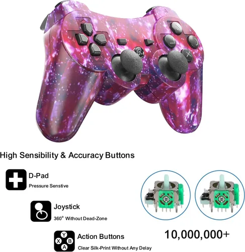 Vista 2 de Puning Controlador inalámbrico para controlador P3 controlador inalámbrico con joystick mejorado cielo y arte