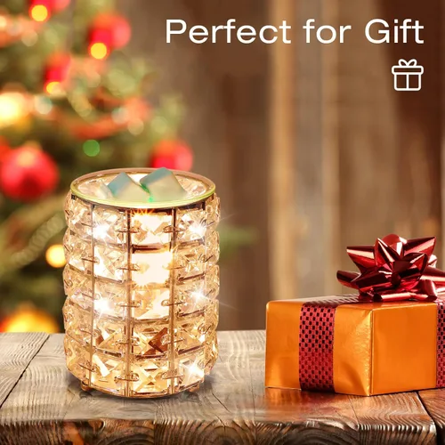 Vista 7 de STRN Calentador de cera de cristal, quemador eléctrico de cera para cubos de cera, regalos del día de San Valentín, decoración de fragancia