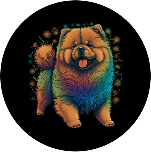 Vista 3 de Lindo perro Chow Chow en Chow Chow Lover PopSockets intercambiables PopGrip