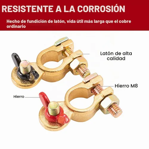 Vista 3 de Conectores de las abrazaderas de latón macizo de los terminales