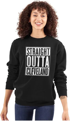Vista 3 de Clásico Teaze Straight Outta Cleveland Ohio Souvenir Womens Mens Crew Sudadera