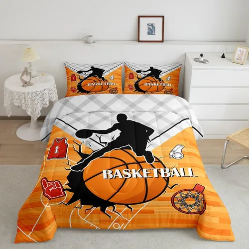 Vista 12 de Juego de edredón de carreras para niños, tamaño matrimonial, juego de ropa de cama de deportes extremos para niños, niñas y adultos, edredón