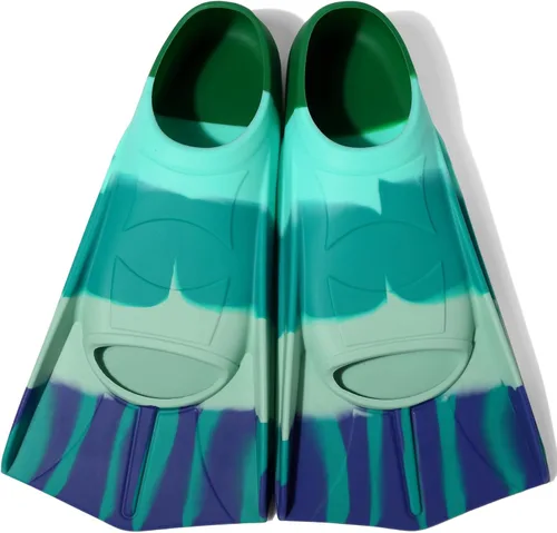 Vista 10 de Aletas de natación para niños, aletas de entrenamiento de natación de hoja corta para jóvenes