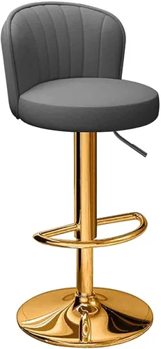 Vista 13 de N/A - Silla de mostrador de desayuno, taburete de bar giratorio ajustable 24.8-32.7 in, taburete de cocina para el hogar, comedor, para islas
