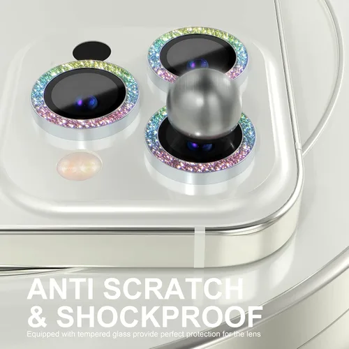 Vista 293 de Choiche Compatible para iPhone 16 Pro/iPhone 16 Pro Max Protector de Lente de Cámara, Vidrio Templado 9H Protector de Pantalla de Cubierta de Cámara