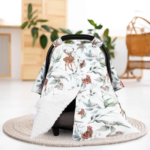 Vista 6 de TANOFAR Funda para Asiento de Coche para Bebé, Toldo para Asiento de Coche con Apertura Peekaboo para Bebés, Toldo Suave y Transpirable para Hoja