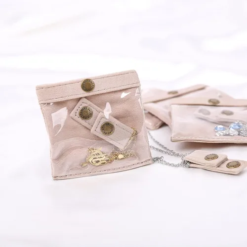 Vista 6 de Angelina's Palace 6 bolsas de terciopelo para joyas, organizador de joyas de viaje, bolsa de almacenamiento portátil para collares, pulseras