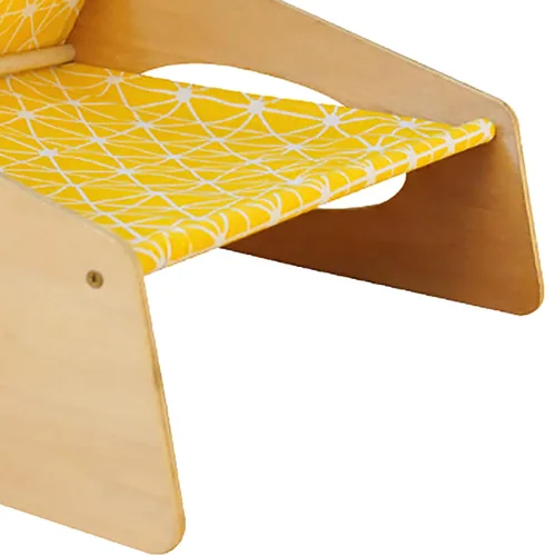 Vista 7 de Cama elevada de madera para gatos, hamaca transpirable para mascotas de tamaño mediano para todas las estaciones, muebles elevados estables