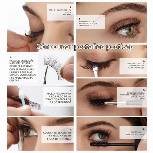 Vista 9 de Eliace Pestañas postizas de aspecto natural, pestañas de ojo de gato, 50