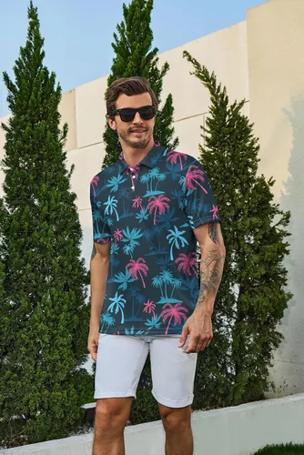 Vista 3 de Camisas polo divertidas para hombre de los años 80, camisas de golf de secado rápido que absorben la humedad, divertidas camisas polo de golf