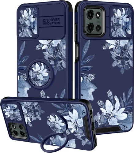 Vista 10 de para Moto G 5G 2023 funda - Cubierta de teléfono linda con corazón para mujeres y niñas, diseño único negro con cubierta deslizante para la cámara