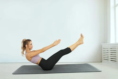 Vista 6 de Fengbay Pantalones de yoga de cintura alta, pantalones de yoga con bolsillo, control de abdomen, entrenamiento, correr, leggings de yoga elásticos