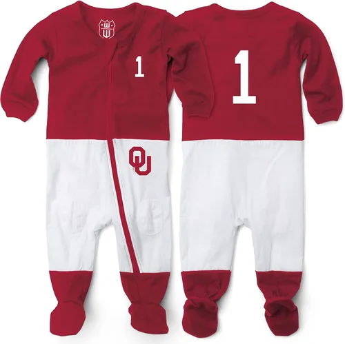 Vista 13 de Wes and Willy Baby College Sports Fan Football Jersey Sleeper