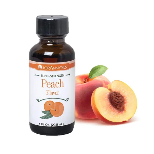 Vista 2 de LorAnn Peach SS Flavor - Botella de 1 onza, sabor melocotón