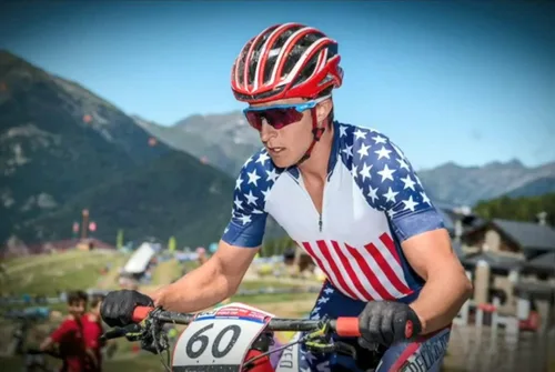Vista 6 de Lo.gas Camiseta de ciclismo de EE. UU. para hombre, manga corta, para ciclismo, con bandera estadounidense, ropa de bicicleta de carretera