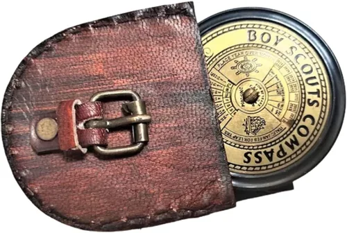 Vista 10 de Decor&More Reloj de escritorio elegante de una cara con brújula antigua para rastrear senderismo atemporal decoración del hogar, regalo ideal