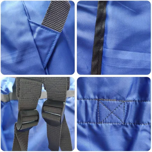 Vista 4 de Paquete de 2 mochilas para lavandería, 27 x 34 pulgadas, bolsa de lavandería resistente con correas para el hombro, cierre de cordón, mochila