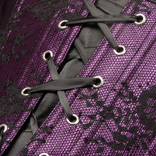 Vista 6 de Kimring - Corsé para mujer, estilo victoriano, con falda alta y baja