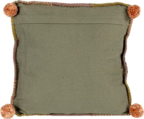 Vista 12 de Creative Co-Op Juego de 2 almohadas bordadas de algodón, multicolor, juego de 2