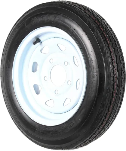 Vista 4 de Dos neumáticos y rines de 4.80 a 12 pulgadas x 12 pulgadas LRB con 5 lengüetas para rin blanco