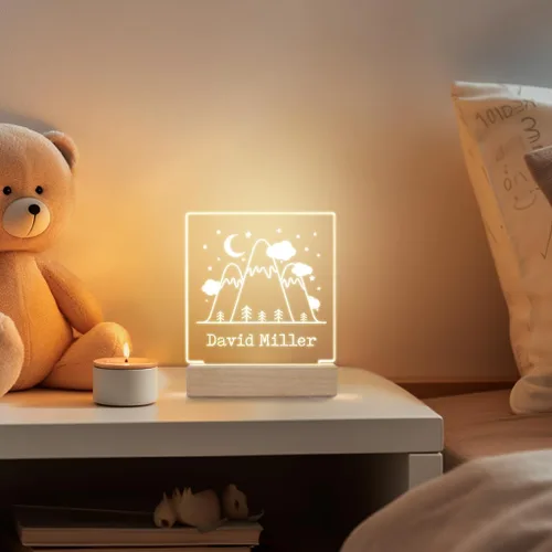 Vista 3 de Luz nocturna personalizada para niños, niñas, niños, regalos personalizados para bebé, lámpara de guardería personalizada, decoración de dormitorio
