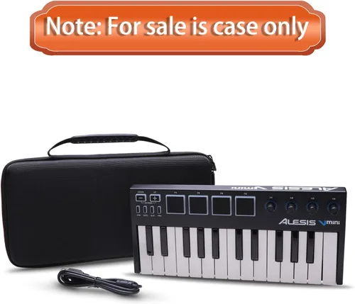 Vista 8 de LTGEM - Funda para controlador Alesis V-Mini - Controlador de teclado MIDI USB de 25 teclas, bolsa de transporte protectora de viaje