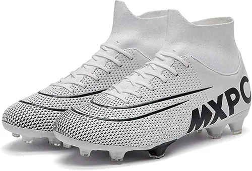 Vista 2 de GTY Botas de fútbol para hombre tacos de fútbol firmes Hightop para entrenamiento atlético