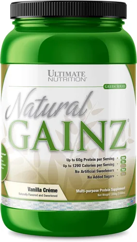 Vista 5 de Ultimate Nutrition Natural Gainz Proteína de suero en polvo – Proteína Gainer natural con caseína micelar y proteína de leche, chocolate, 3.6 libras
