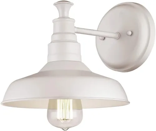 Vista 10 de Design House 519892 Kimball Industrial Farmhouse Luz de Pared Interior de 1 Luz con Pantalla de Metal para Pasillo, Baño, Cocina, Vestíbulo, Pintura