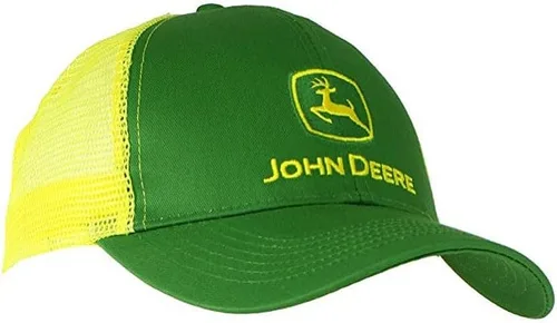 Vista 120 de John Deere Gorra de béisbol con logotipo y malla trasera con contraste, para hombre