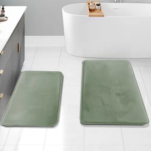 Vista 155 de Clara Clark tapete para baño, regadera o tina, de gomaespuma, negro, antiderrapante Camel Oro