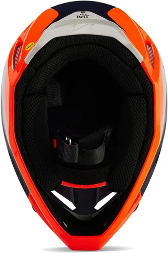 Vista 5 de Fox Racing Casco unisex para motocross V1, naranja fluorescente, talla XXL