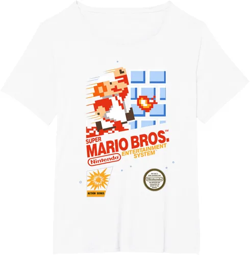 Vista 37 de Super Mario Dashin - Camiseta gráfica de acción, ajuste clásico, cuello redondo, color negro