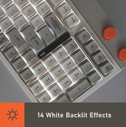 Vista 4 de LOFREE Teclado mecánico inalámbrico de bloque, 98 teclas, teclados recargables intercambiables en caliente con 3 tipos de conexión para Windows