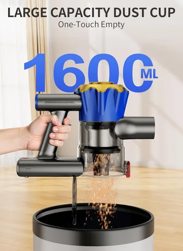 Vista 8 de MBYULO Aspiradora inalámbrica, 580 W 50 Kpa, potente aspiradora de palo, batería recargable de hasta 70 minutos, aspiradoras para el hogar