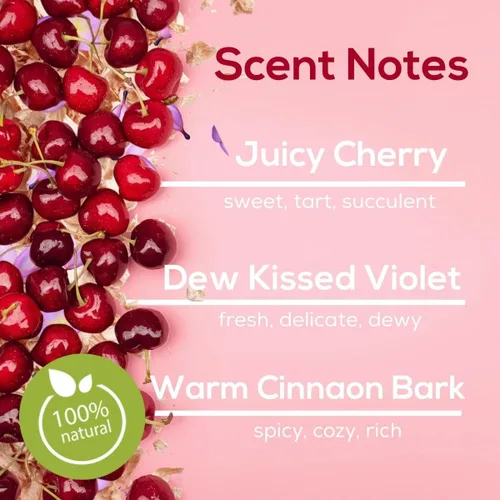 Vista 4 de Scent Fill Ambientador 100% natural de cereza y almendra con enchufe, recambios de aceite perfumado, 3 recambios